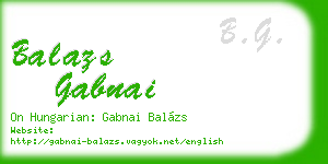 balazs gabnai business card