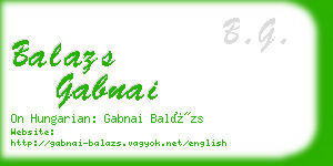 balazs gabnai business card